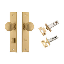 IVER Cambridge Door Knob On Chamfered Backplate | Separate Privacy Kit | 8 Finishes