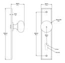 IVER Cambridge Door Knob On Chamfered Backplate | Separate Privacy Kit | 8 Finishes