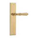 IVER Sarlat Door Lever Handle On Stepped Backplate | Passage Lever Set Only | 10 Finishes - Brushed Gold PVD