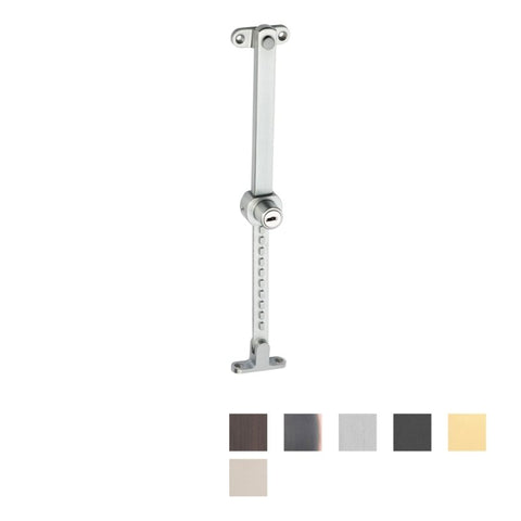 TRADCO LOCKING TELESCOPIC CASEMENT STAY - AVAILABLE IN VARIOUS FINISHES - primehardware