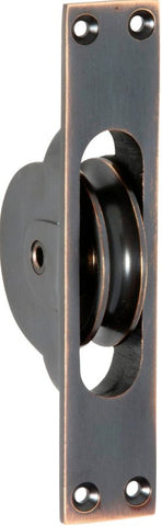 TRADCO 1681AC SASH PULLEY ANTIQUE COPPER 25X125MM - primehardware