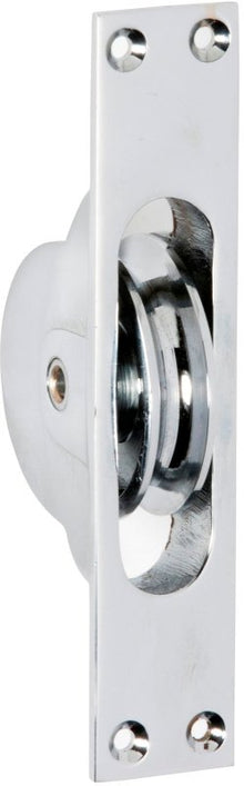TRADCO 1682CP SASH PULLEY POLISHED CHROME 25X125MM