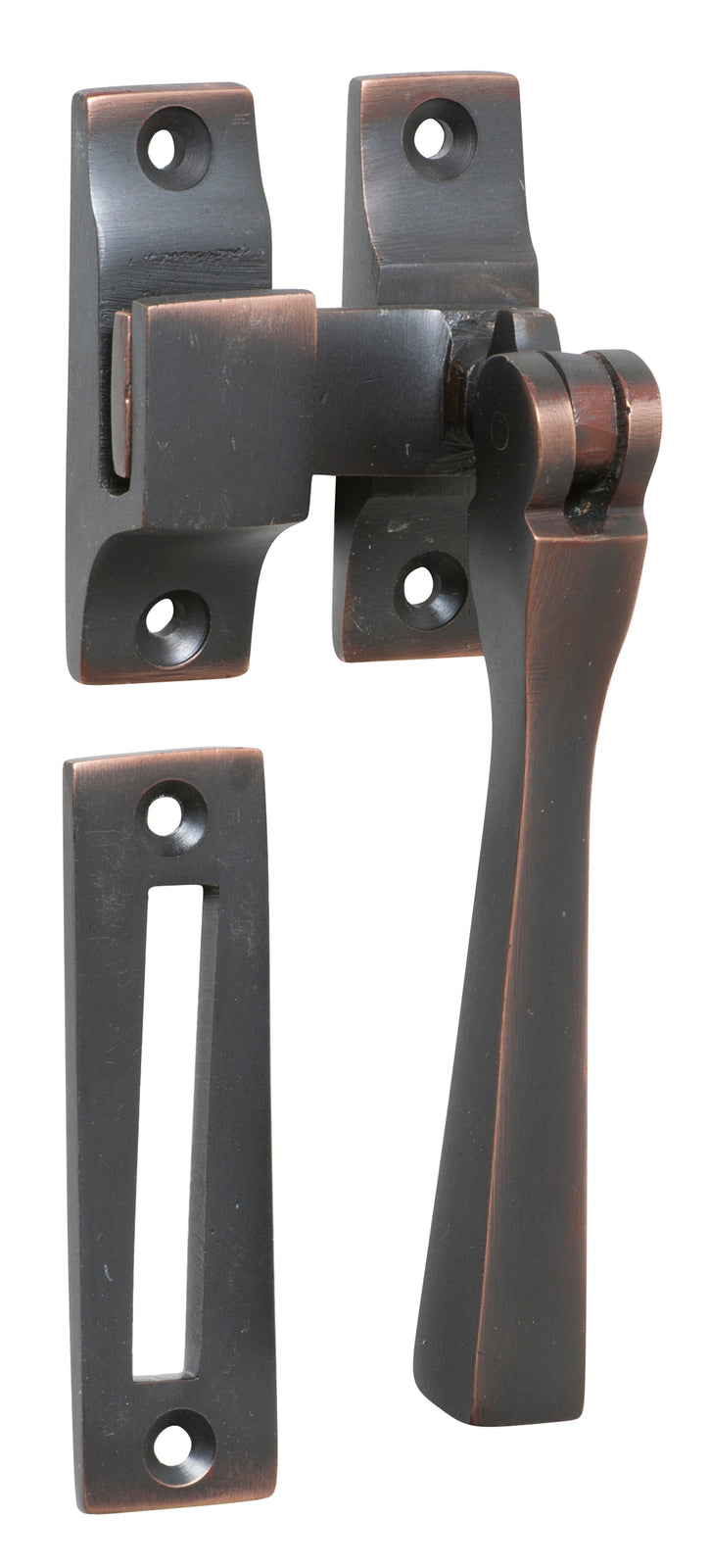 TRADCO 1691AC CASEMENT FASTENER SQUARE ANTIQUE COPPER