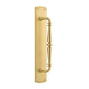 IVER Sarlat Door Pull Handle | 257mm [on Backplate] Pull Handle on Backplate - Brushed Gold PVD