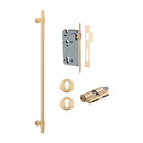 IVER Helsinki Door Pull Handle | 600mm Entrance Kit (Key/Key) - Brushed Gold PVD