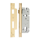 Iver 85mm Rebated Euro Roller Mortice Lock | 45mm Backset - Brushed Gold PVD