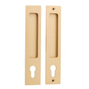 IVER Rectangular Flush Pull | Entrance Kit - Brushed Gold PVD