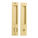 IVER Rectangular Pull For Sliding Doors | Separate Privacy Kit | 6 Finishes - Brushed Gold PVD