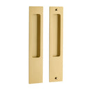 IVER Rectangular Pull For Sliding Doors | Passage Kit | 6 Finishes - Brushed Gold PVD