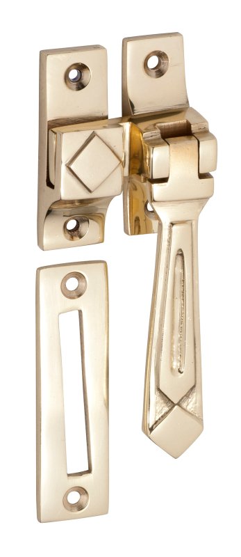 TRADCO 1738PB CASEMENT FASTENER DECO POLISHED BRASS - primehardware