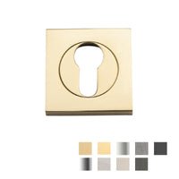 Iver Euro Escutcheon Square Concealed Fix Pair - primehardware