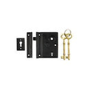 Tradco 2011MB Rim Lock Iron Matt Black 80x95mm - primehardware