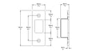 IVER Rectangular Sliding Door Edge Pull | 6 Finishes