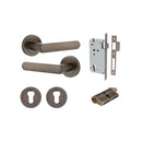 Iver Osaka Door Lever Handle On Round Rose - primehardware