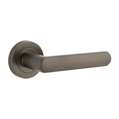 IVER Osaka Door Lever Handle On Round Rose | Separate Privacy Kit | 6 Finishes - lifestyle