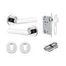 Iver Osaka Door Lever Handle On Round Rose - primehardware