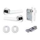 Iver Osaka Door Lever Handle On Round Rose - primehardware