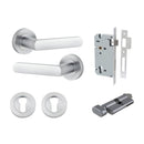 Iver Osaka Door Lever Handle On Round Rose - primehardware