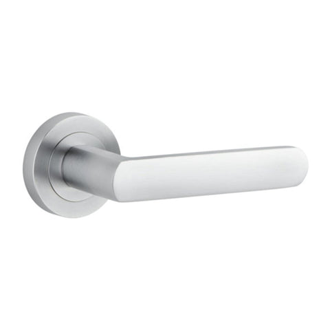 Iver Osaka Door Lever Handle On Round Rose - primehardware