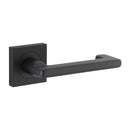 IVER Baltimore Return Door Lever Handle On Square Rose | Passage Lever Set Only | 7 Finishes - Matt Black