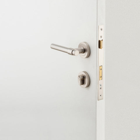 IVER Osaka Door Lever Handle On Square Rose | Entrance Kit (Key/Key) | 6 Finishes