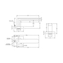 IVER Osaka Door Lever Handle On Square Rose | Inbuilt Privacy Kit | 6 Finishes