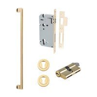 Iver Baltimore Pull Handle | 600mm Entrance Kit (Key/Key) - Polished Brass
