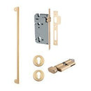 Iver Baltimore Pull Handle | 600mm Entrance Kit (Key/Thumb) - Brushed Brass