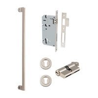 Iver Baltimore Pull Handle | 600mm Entrance Kit (Key/Key) - Satin Nickel