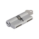 IVER Euro Cylinder Dual Function 5 Pin 65mm | 10 Finishes - Satin Chrome