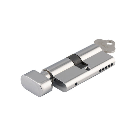 IVER Euro Cylinder Key/Thumb 5 Pin 65mm | 11 Finishes - Polished Chrome