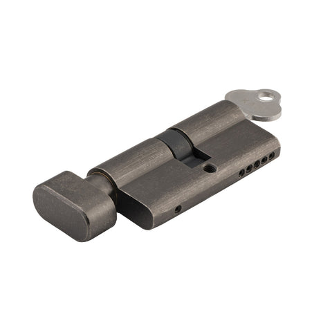 IVER Euro Cylinder Key/Thumb 5 Pin 65mm | 11 Finishes - Distressed Nickel