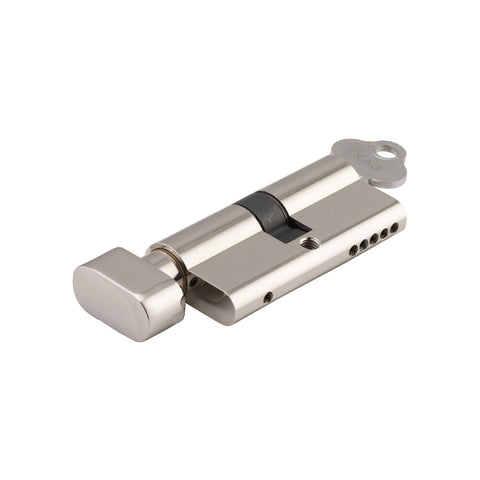 IVER Euro Cylinder Key/Thumb 5 Pin 65mm | 11 Finishes - Polished Nickel