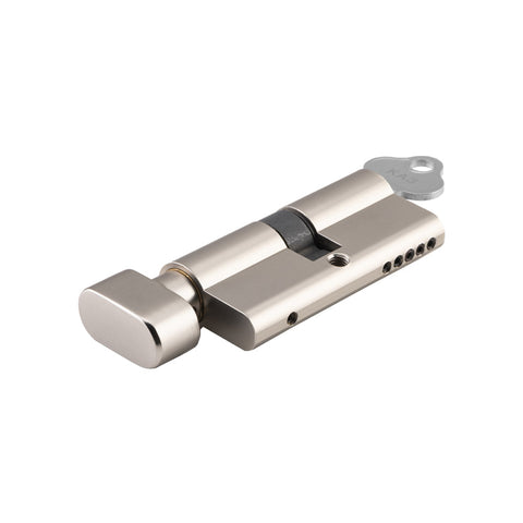 IVER Euro Cylinder Key/Thumb 5 Pin 65mm | 11 Finishes - Satin Nickel