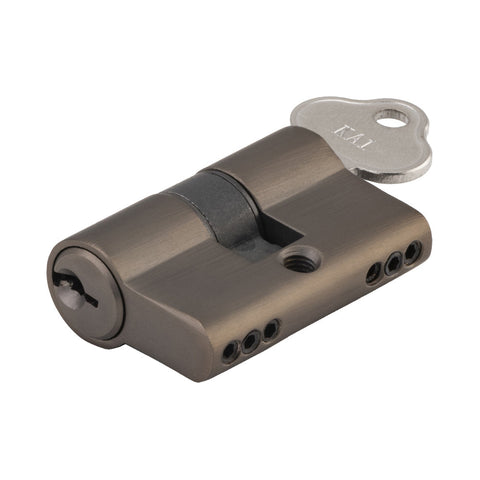 IVER Euro Cylinder Door Lock Key/Key 3 Pin 45mm | 7 Finishes - Signature Brass