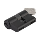 IVER Euro Cylinder Door Lock Key/Key 3 Pin 45mm | 7 Finishes - Matt Black