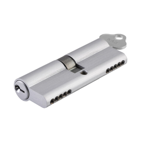 IVER Euro Cylinder Dual Function Door Lock 5 Pin | 4 Finishes - Brushed Chrome