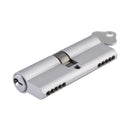 IVER Euro Cylinder Dual Function Door Lock 5 Pin | 4 Finishes - Brushed Chrome
