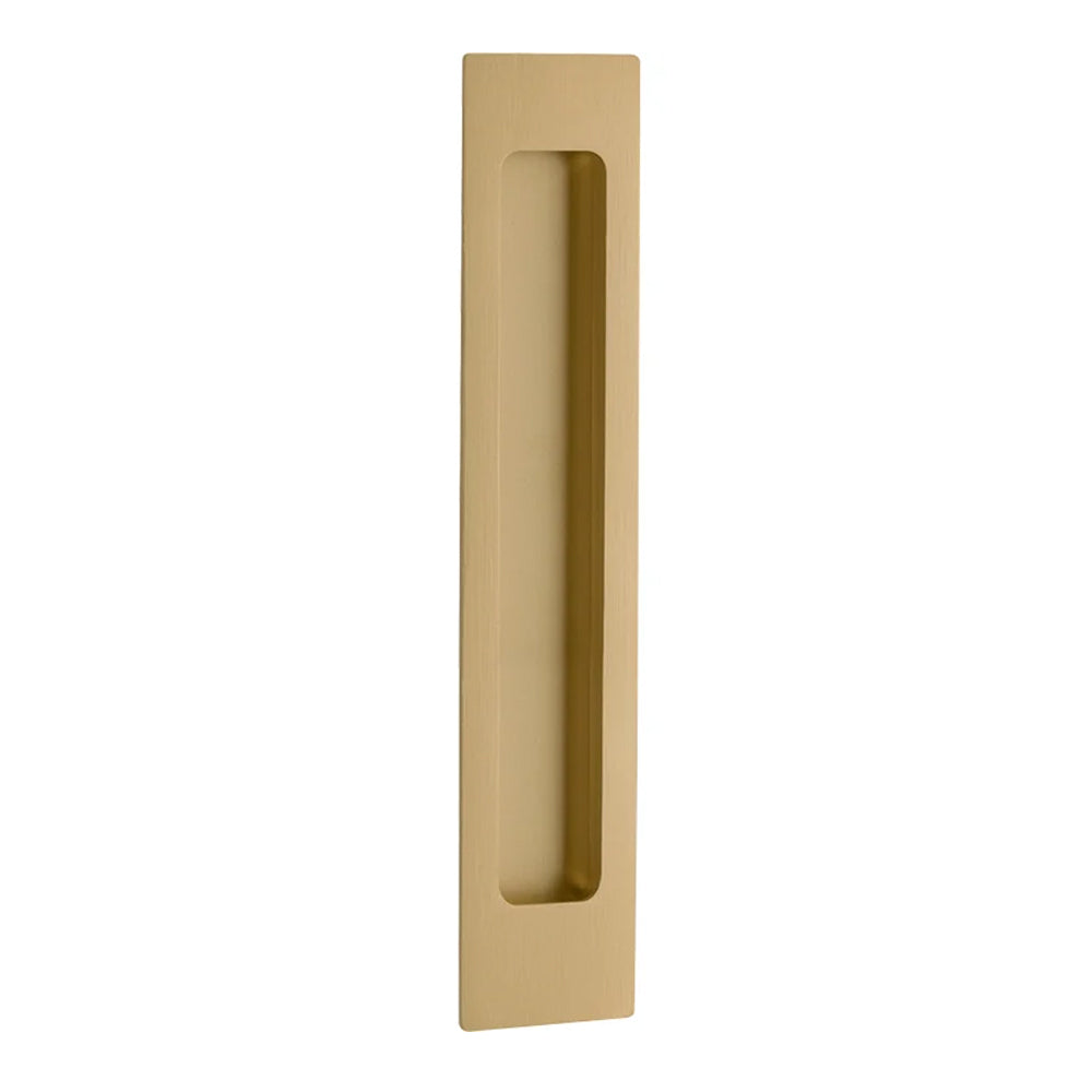 IVER Rectangular Flush Pull Concealed Fix | 6 Finishes - Brushed Brass