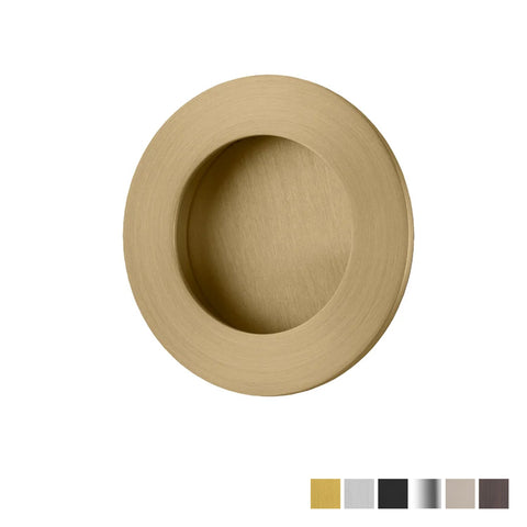 IVER Sliding Door Round Flush Pull | 7 Finishes