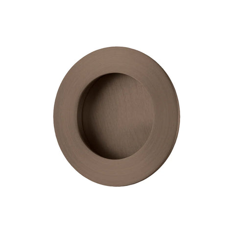 IVER Sliding Door Round Flush Pull | 7 Finishes - Signature Brass