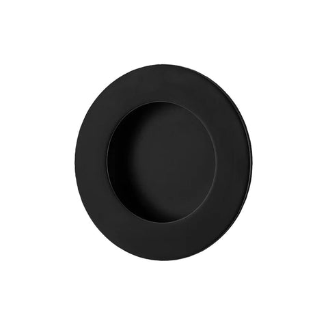 IVER Sliding Door Round Flush Pull | 7 Finishes - Matt Black