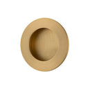 IVER Sliding Door Round Flush Pull | 7 Finishes - Brushed Brass