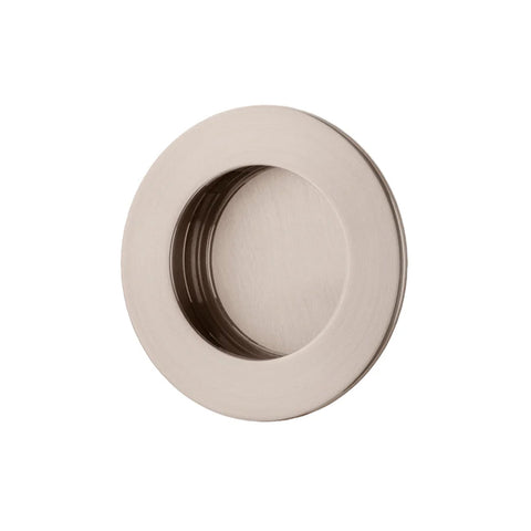 IVER Sliding Door Round Flush Pull | 7 Finishes - Satin Nickel