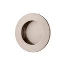 IVER Sliding Door Round Flush Pull | 7 Finishes - Satin Nickel