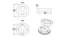 Iver Euro Mortice Deadbolt Kit | 70mm Backset with Round Euro Escutcheon Key/Key
