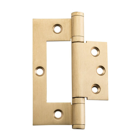 IVER Hirline Hinge | 100mm (Height) | 7 Finishes - Satin Brass