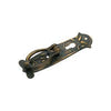 Tradco Cabinet Pull Handle Sheet Brass Pedestal Nouveau Keyhole - primehardware