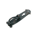 Tradco Cabinet Pull Handle Sheet Brass Pedestal Nouveau Keyhole - primehardware