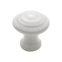Tradco Cupboard Knob White Porcelain Domed - primehardware